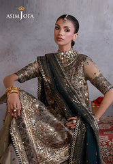 AJULN-19 Embroidered Zari Check Net