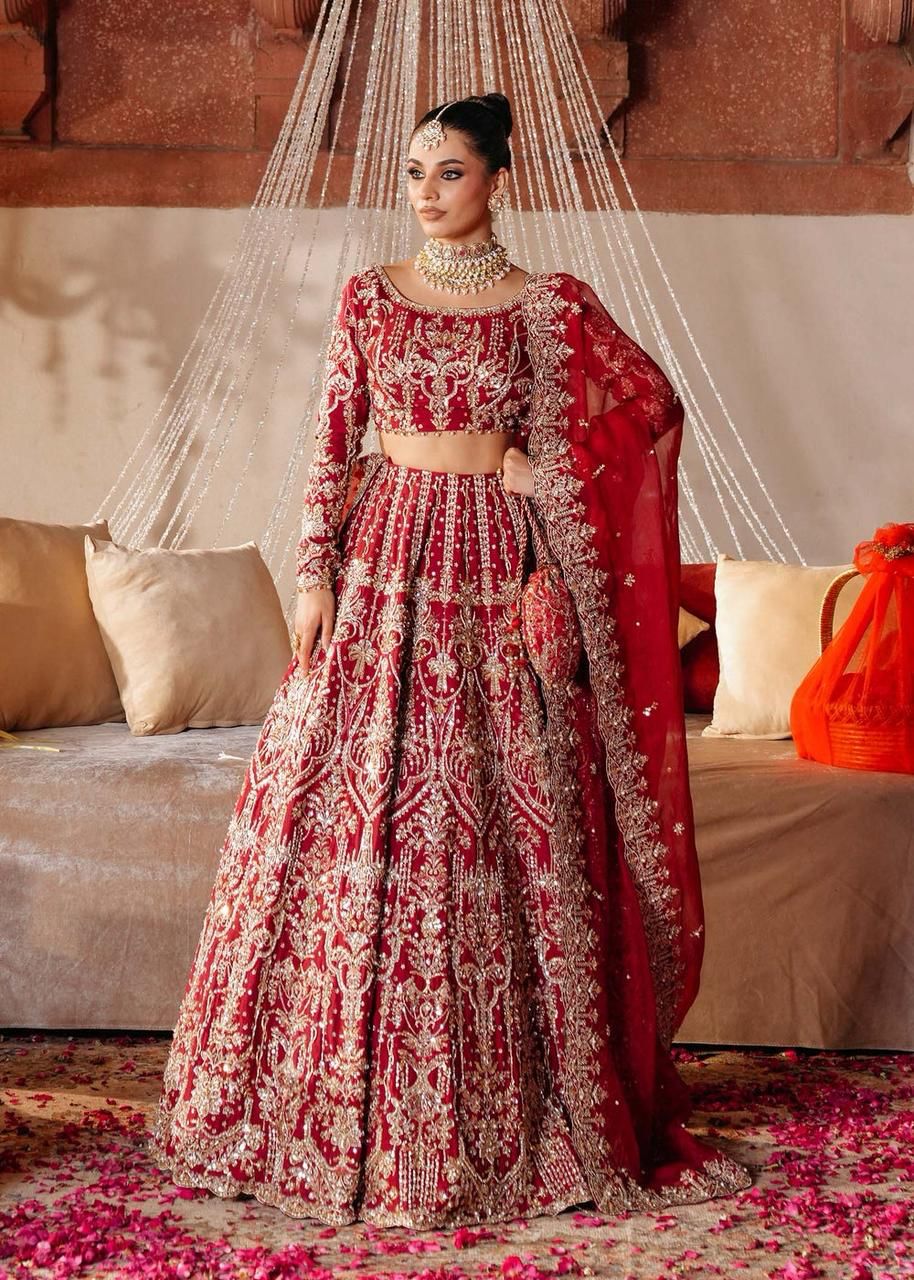 The Sultanate Series: Mastering the Art of the Classic Red Lehenga