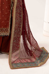 3 Piece Embroidered Tissue Silk Suit