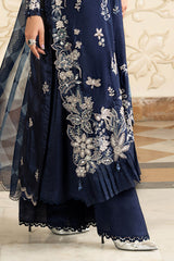 3 Piece Embroidered Tissue Silk Suit