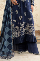 3 Piece Embroidered Tissue Silk Suit